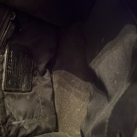 Authentic Vintage Brighton Leather Crocodile Black BackPack Heart Charm Silver - Picture 12 of 15